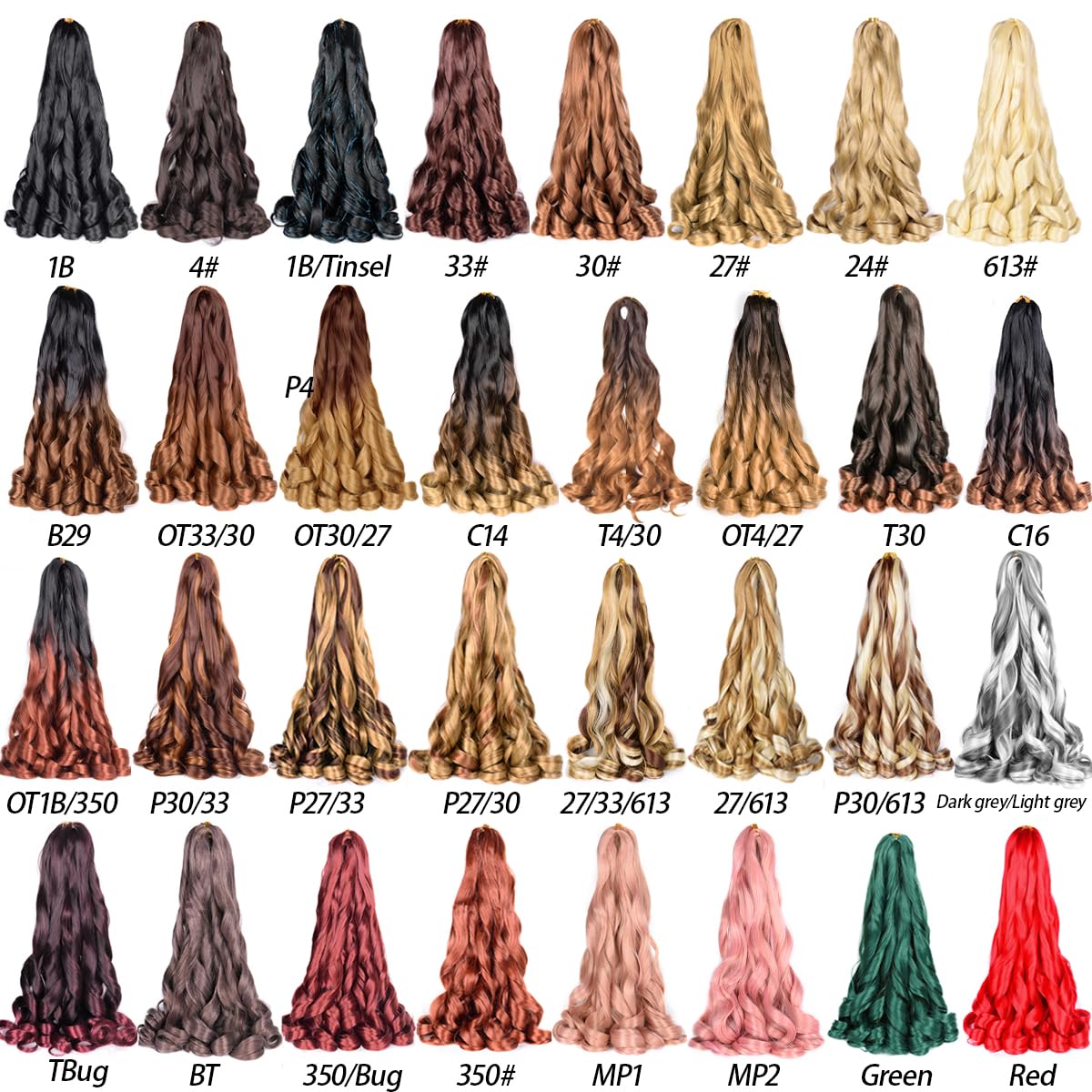 French Curl Braiding Hair 16 Inch Curly Braiding Hair Pre Stretched 75g/pack 33# French Curl Crochet Braids Synthetic Bouncy Braiding Hair Curly Ends for Women Hair Extensions (16inch,8 packs,33#)
