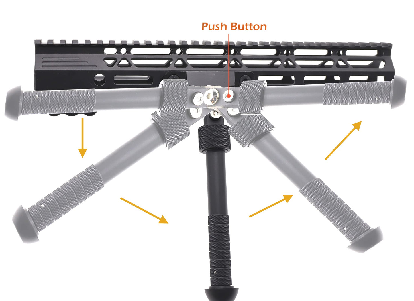 Adjustable Tactical Folding Bipod for M-Rail System 6.5 to 9 inches