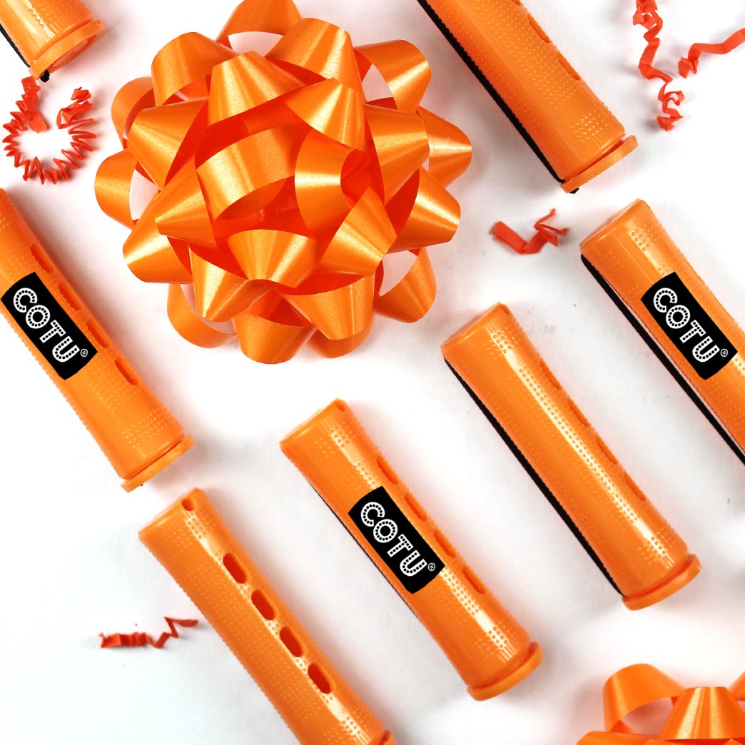 36 pc of COTU (R) Hair Perm Rods Jumbo Size - Tangerine Color