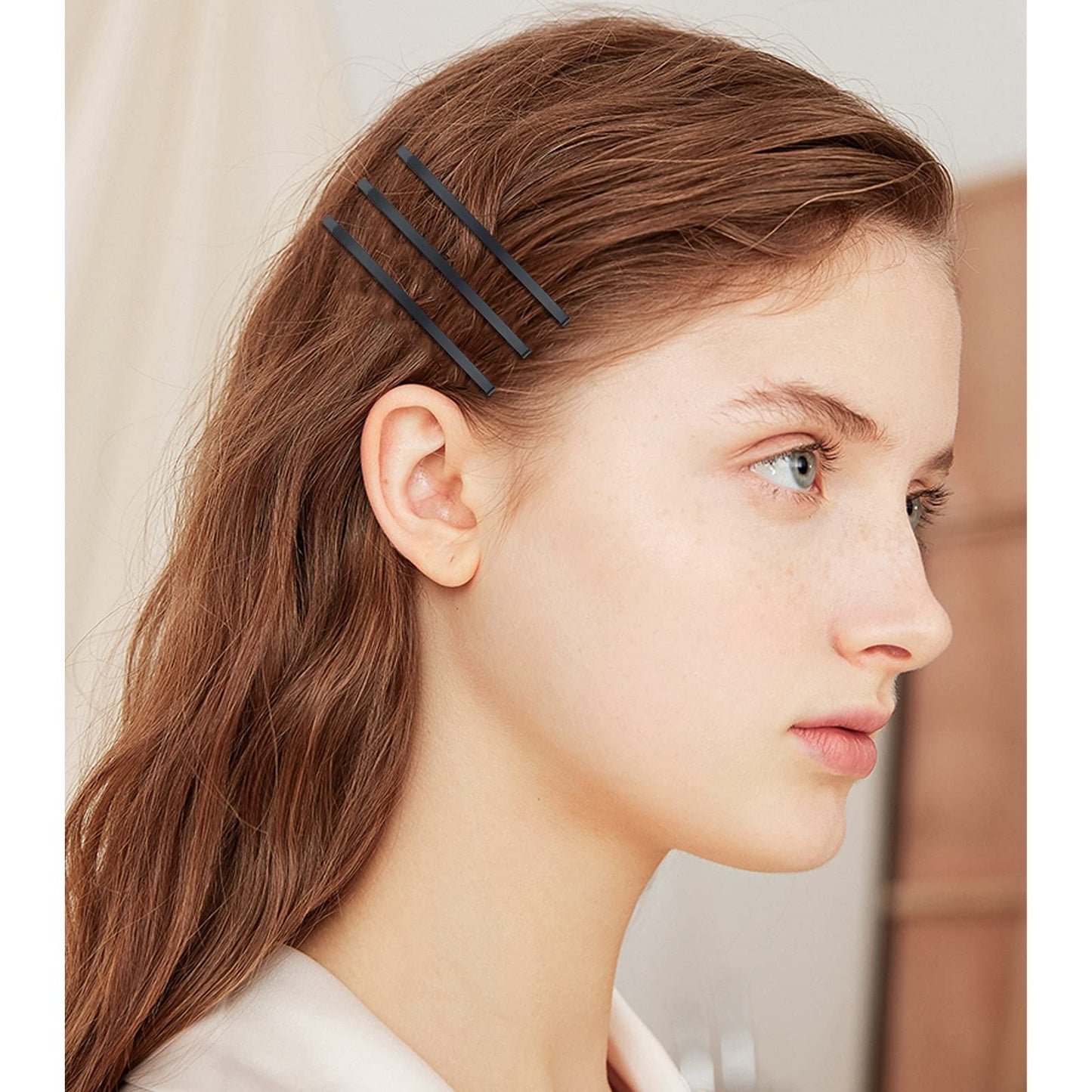 50 Black Jumbo Bobby Pins, 2.56 Inch Metal Hair Clips Hair Pin Bobby-pins Hairpins Hair Accessories for Women Thick Long Updo Hair Style