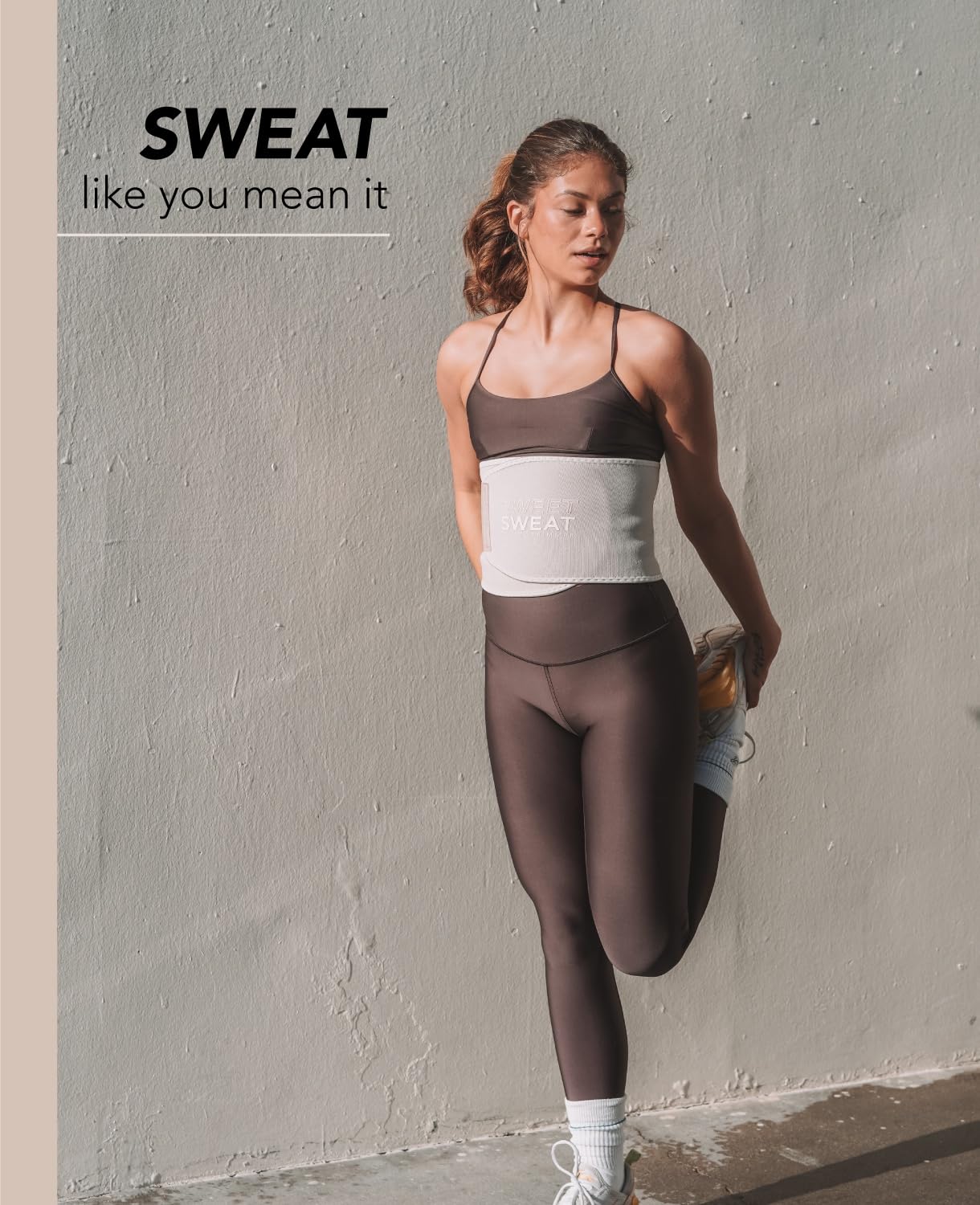 Sports Research Sweet Sweat Toned Waist Trimmer for Women and Men | Premium Waist Trainer Belt to 'Tone' Your Stomach Area (Quartz, Small)