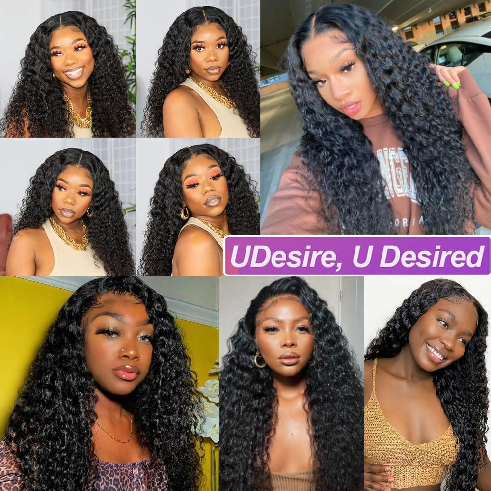 Water Wave Bundles Human Hair,Wet And Wavy Bundles 22Inch 100% Unprocessed Brazilian Virgin Curly Human Hair Bundles Ocean Wave Bundles for Women,Soft Bouncy Full And Thick Natural Black