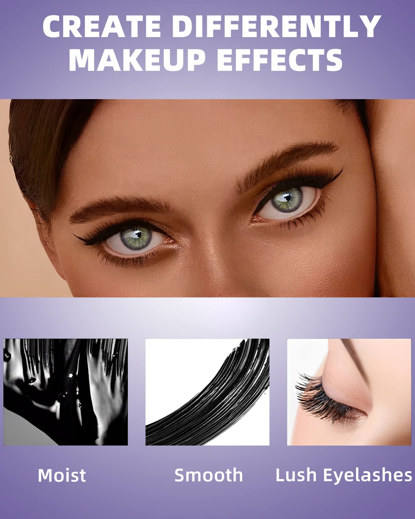 5D Waterproof Mascara Black Volume and Length,Fiber Colored Mascara for Eyelashes,Longlasting Curling Colorful rimel de pestañas,Mother's Day Eye Makeup Gift for Older Women 60 Plus Girl