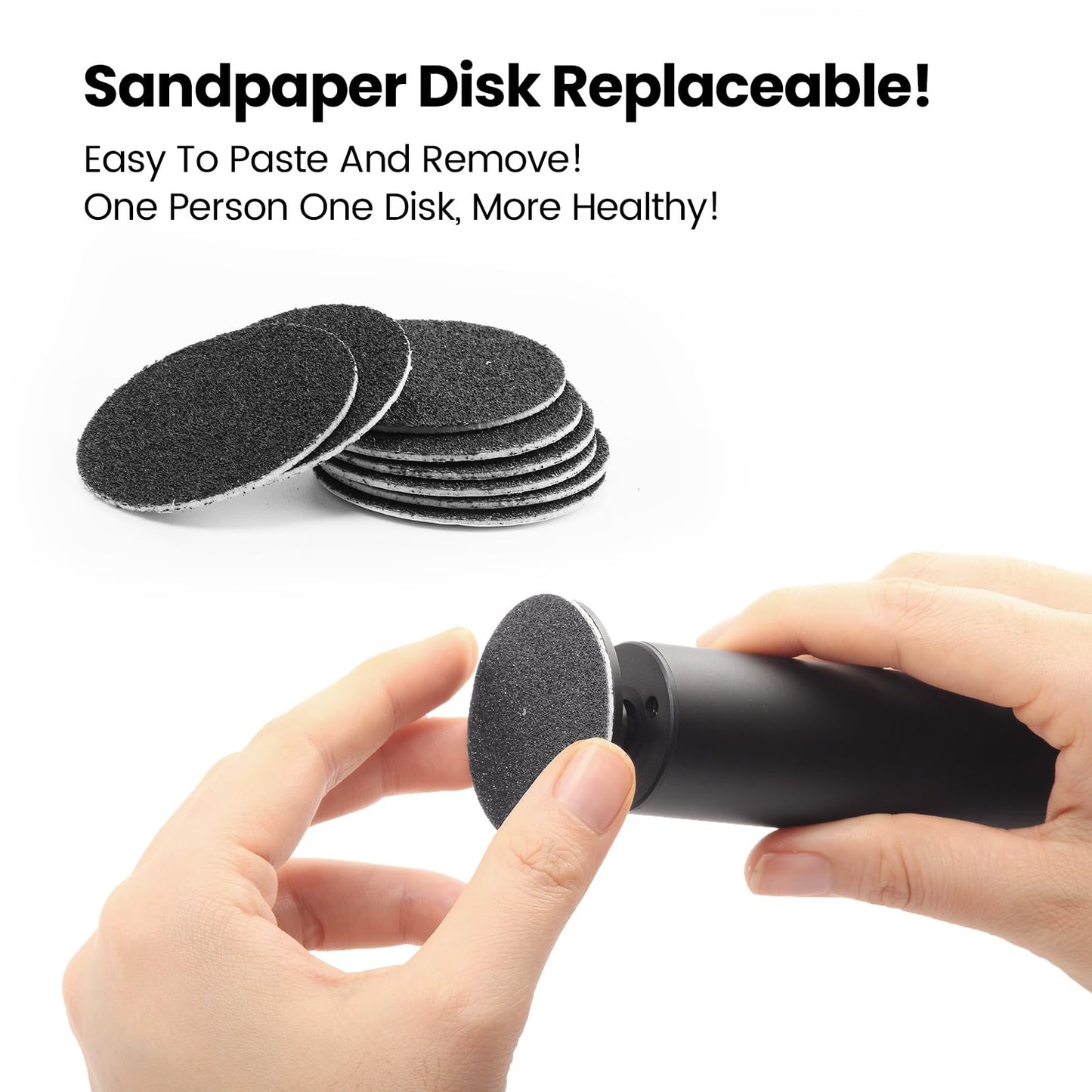 120pcs Replacement Sandpaper Refill Discs for Electric Foot File Callus Remover Tool for Men Women Dead Cracked Hard Skin (60 Grit+60 Grit)