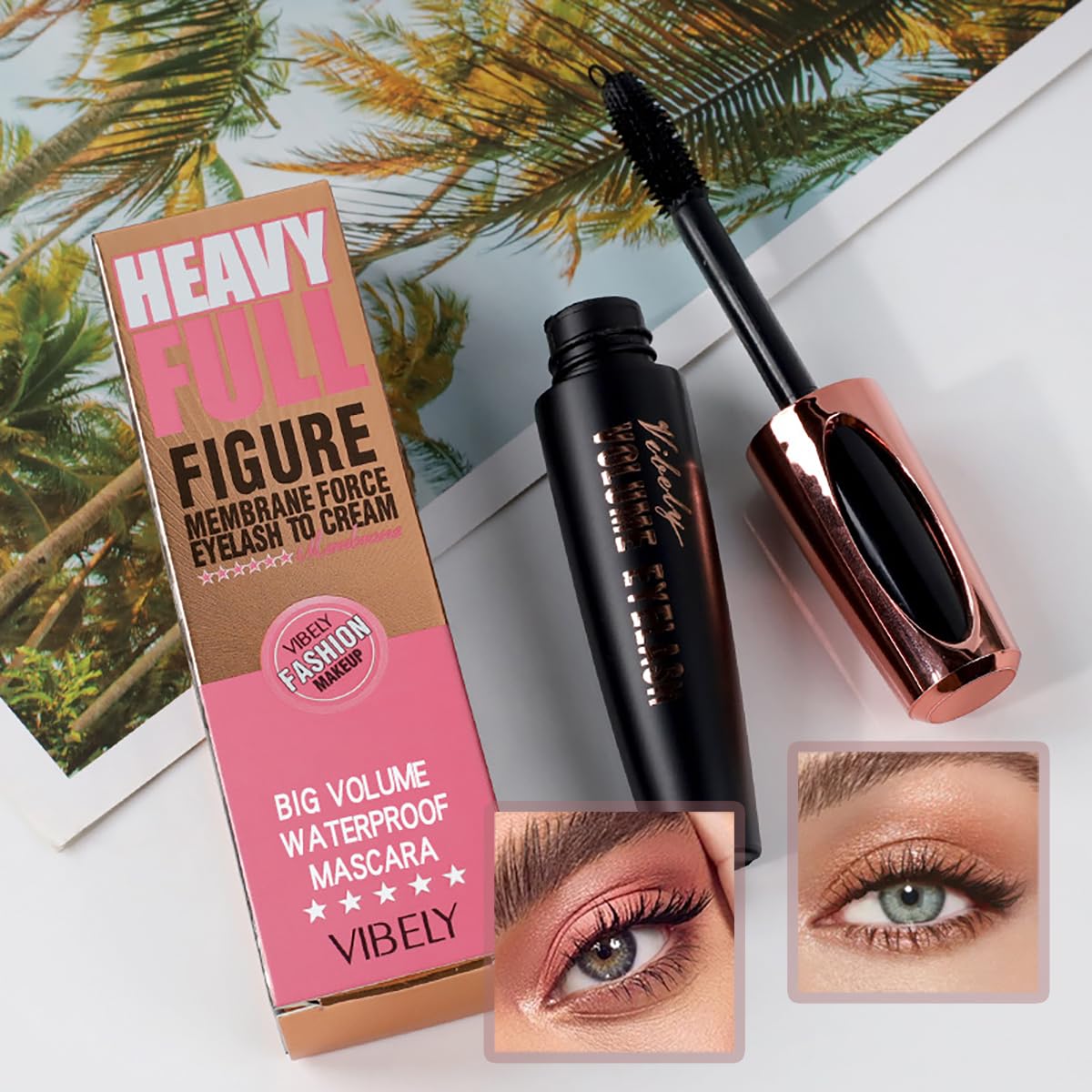 4D Silk Fiber Lash Mascara Smudge-Proof Extension Voluminous Fiber Mascara Natural & Waterproof Mascara Long-Lasting No Flaking/No Clumping, All Day Exquisitely Full (4 Packs)