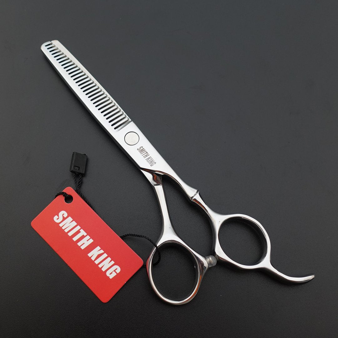 6.0 Inches Professional hair cutting thinning scissors set with razor (Silver)