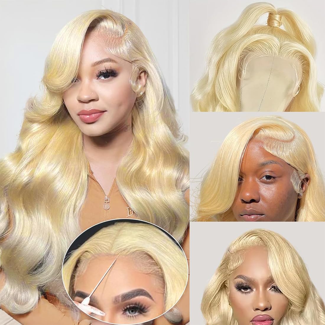 613 Closure Wig Human Hair Glueless Wigs Human Hair Pre Plucked Pre Cut 180% Density Wear and Go Glueless Wig 6x4 HD Body Wave Lace Front Wigs Human Hair for Women Frontal Wigs Human Hair 22inch