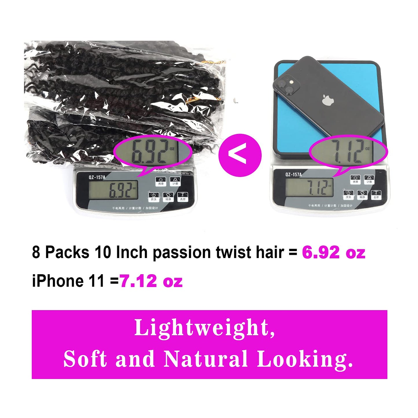 8 Packs Passion Twist Hair 24 Inch Pre-twisted Passion Twist Crochet Hair, Pre Looped Crochet Passion Twist Crochet Braids Bohemian Crochet Hair #2