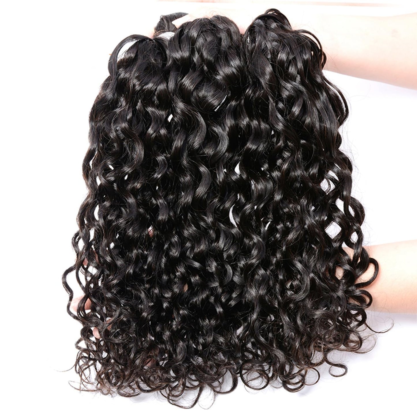 22 24 26inch Human Hair Bundles Bundles Human Hair Water Wave Human Hair Bundles Ocean Wave Wet and Wavy Bundles Human Hair Extensions Remy Hair Curly Hair Bundles