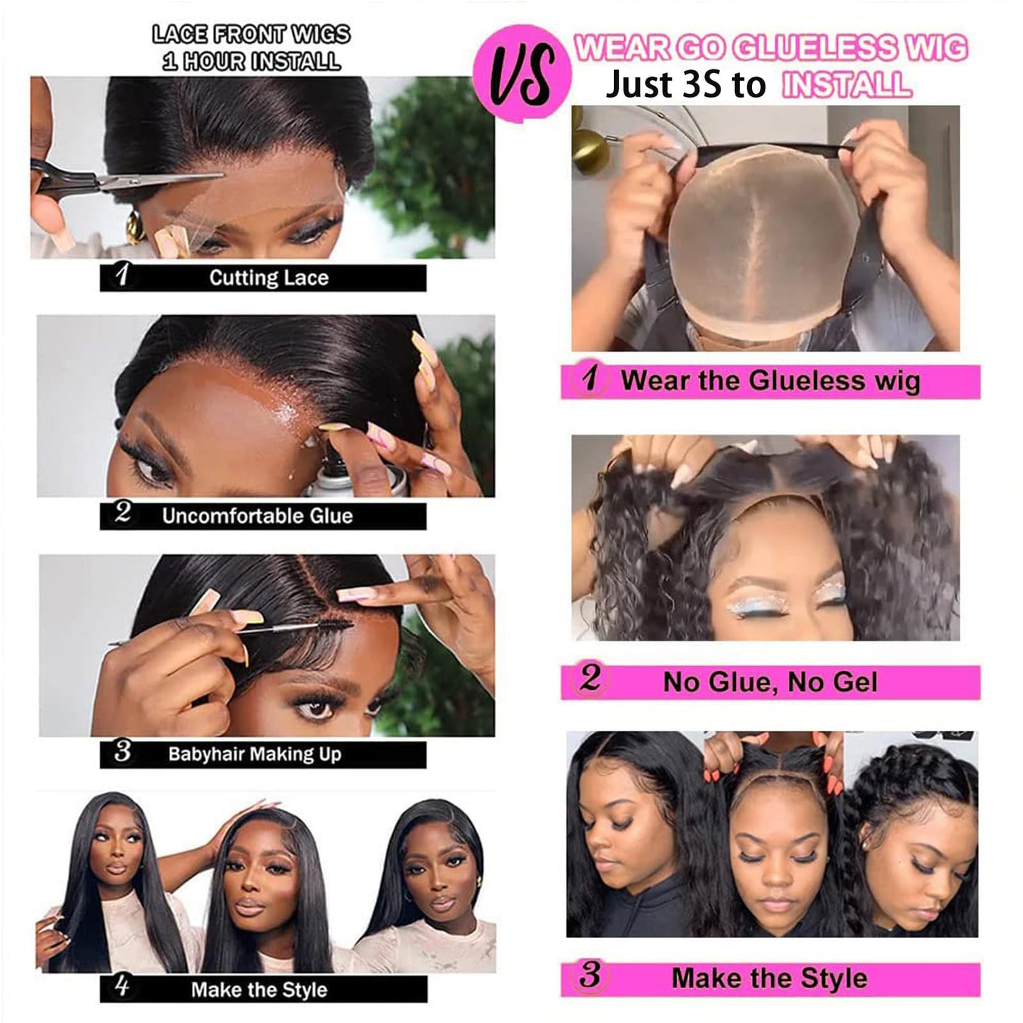 4x4 Kinky Curly Lace Closure Wigs Human Hair Wigs for Black Women HD Human Hair Lace Closure Wigs Pre Plucked with Baby Hair Wet and Wavy Brazilian Virgin Curly Lace Wigs 180% Density (26 Inch)