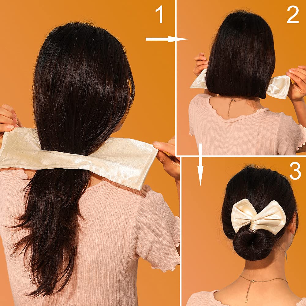 6Pcs French Twist Magic Donut Bun Maker and Hair Shaper - Reusable Hairstyle Cloth Clips for Women (Floral B)