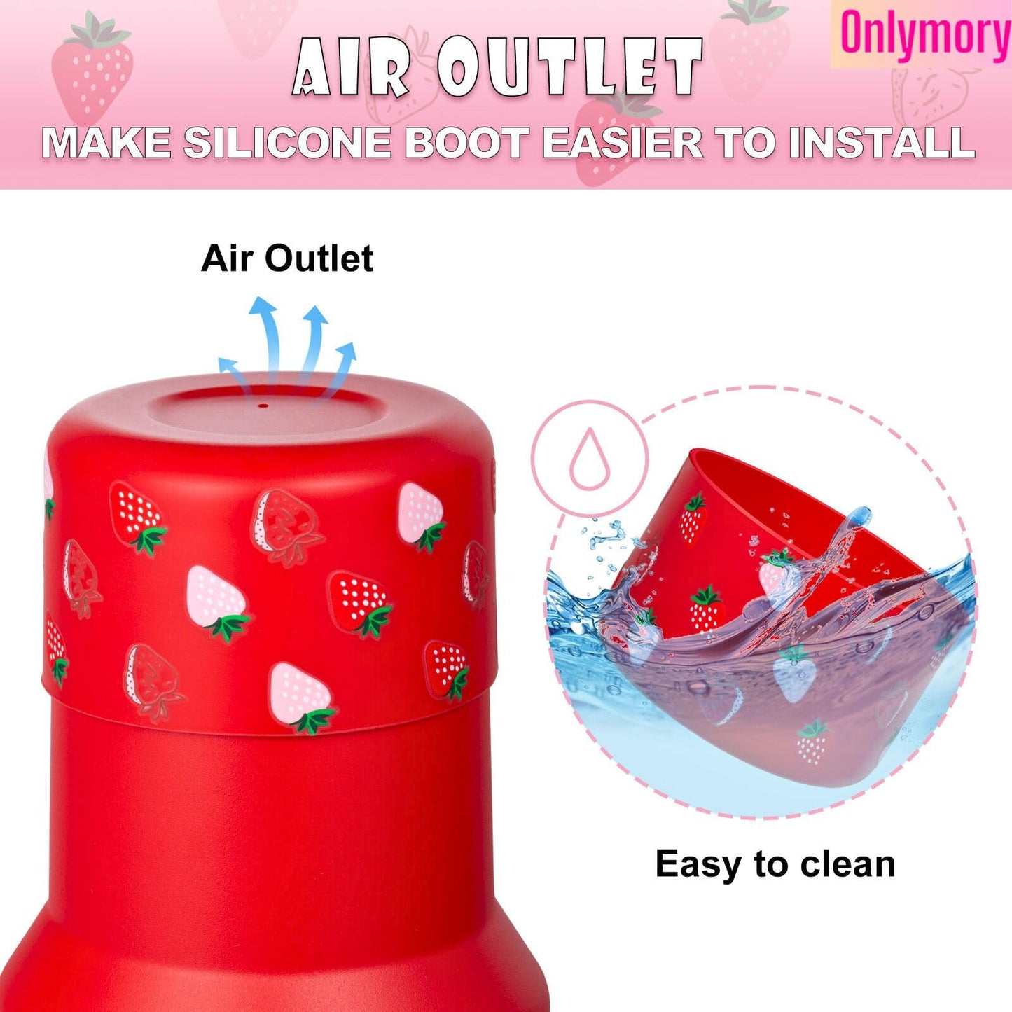 Onlymory Silicone Boot for Stanley Cup 40 30 20 OZ, Bottom Boot for Stanley 30OZ 20OZ IceFlow Tumbler, Bottom Cover Protector for Stanley Cup Boots Accessories