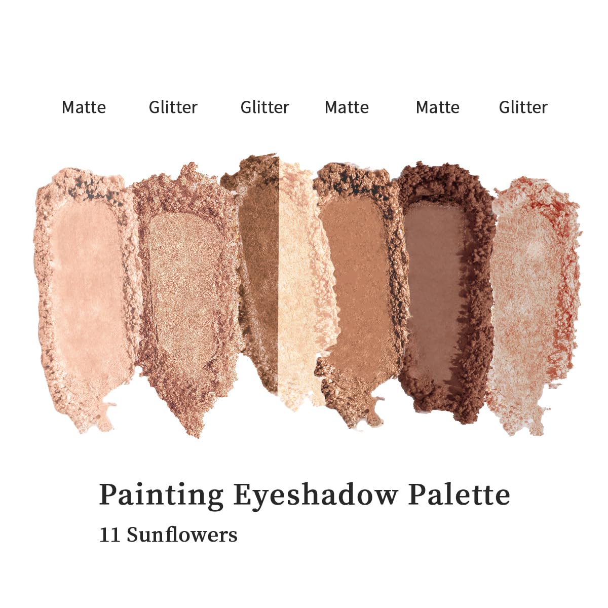 MilleFée Painting Shadow Palette 11 Sunflowers, Eyeshadow Palette, Warm Deep, Cruelty-Free, Smudge-Proof, Smooth Powder, High Blendable, High Pigmented