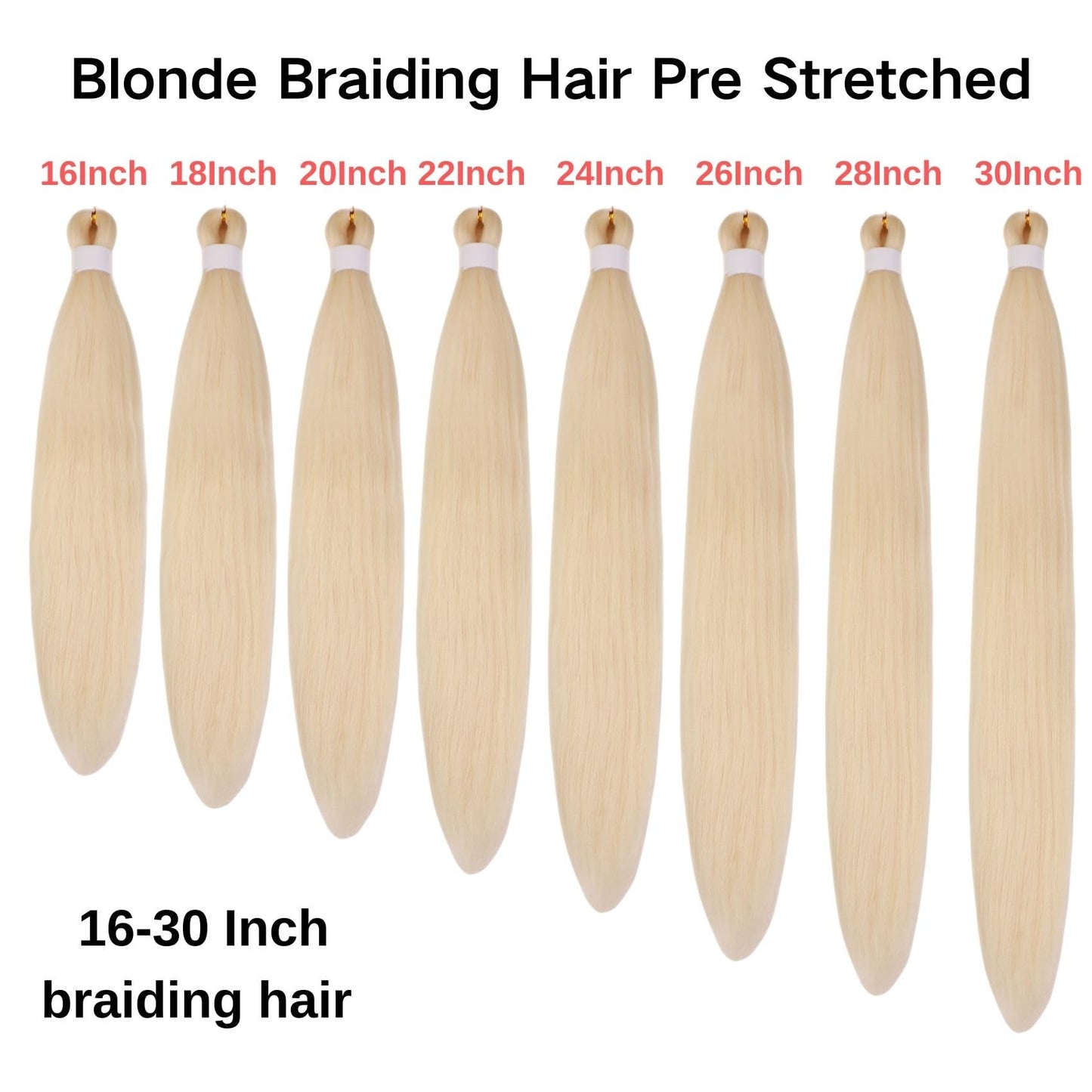 22Inch Blonde Braiding Hair Pre Stretched Braids Hair Extension for Braiding