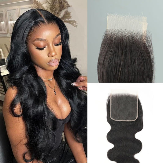 6x6 Real HD Lace Closure Body Wave Hair Closure Ultra-Thin Invisible Lace 12A Brazilian Virgin Remy Human Hair Frontal Closure Pre-Plucked with Baby Hair