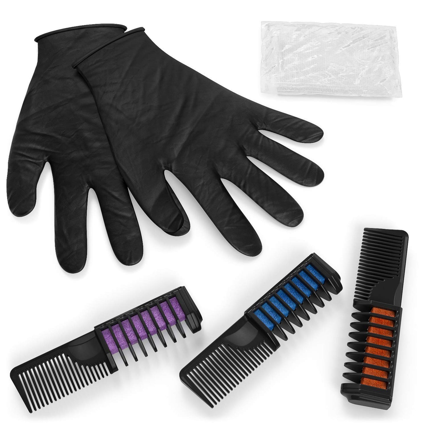 Hair Chalk Combs, Assorted Colors, set of 12