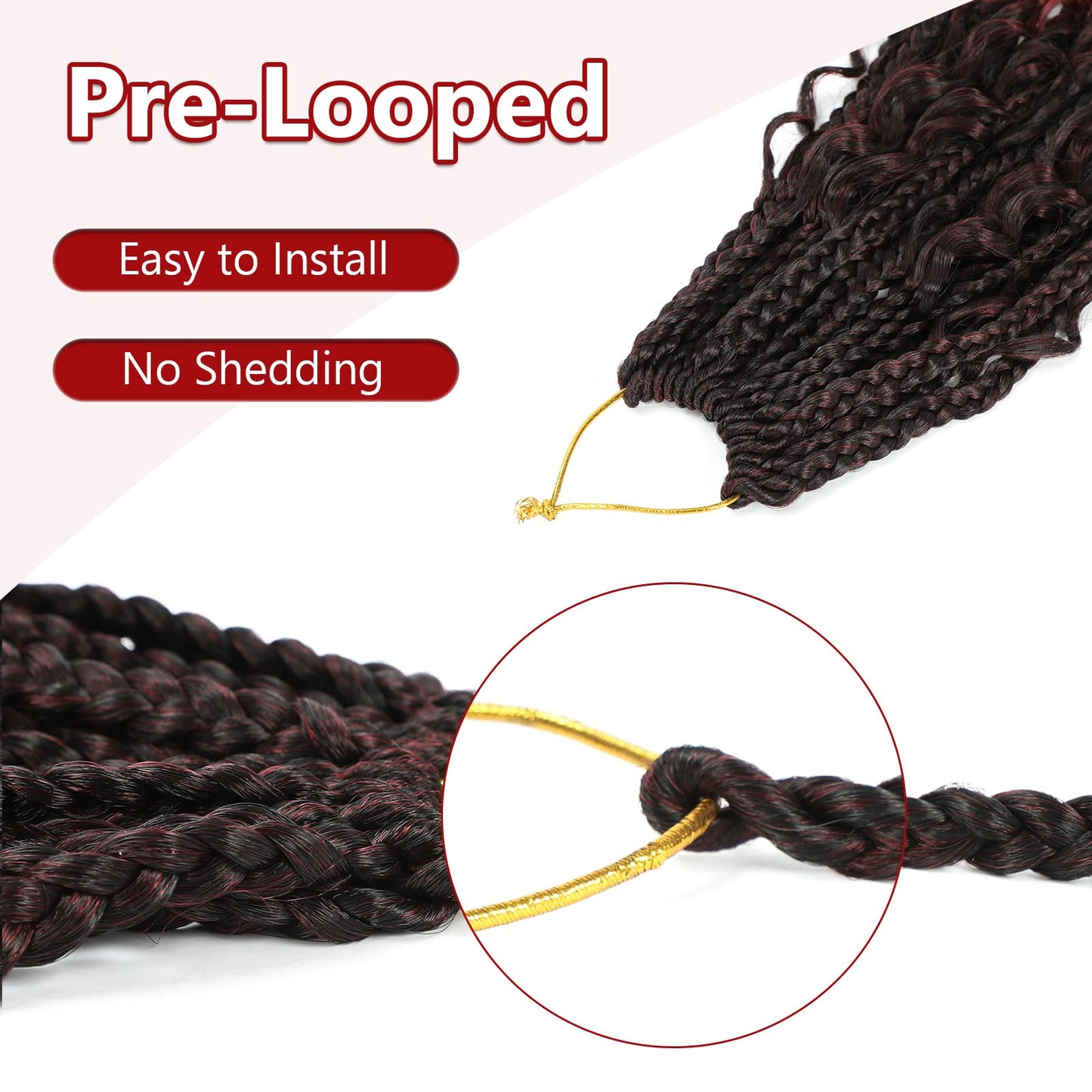 8 Packs Crochet Box Braids-18 Inch Boho Box Braids Crochet Braids Hair Bohomian Box Braid Crochet Hair Synthetic Braiding Hair Goddess Box Braids Crochet Hair for Black Women(1B/350#)…