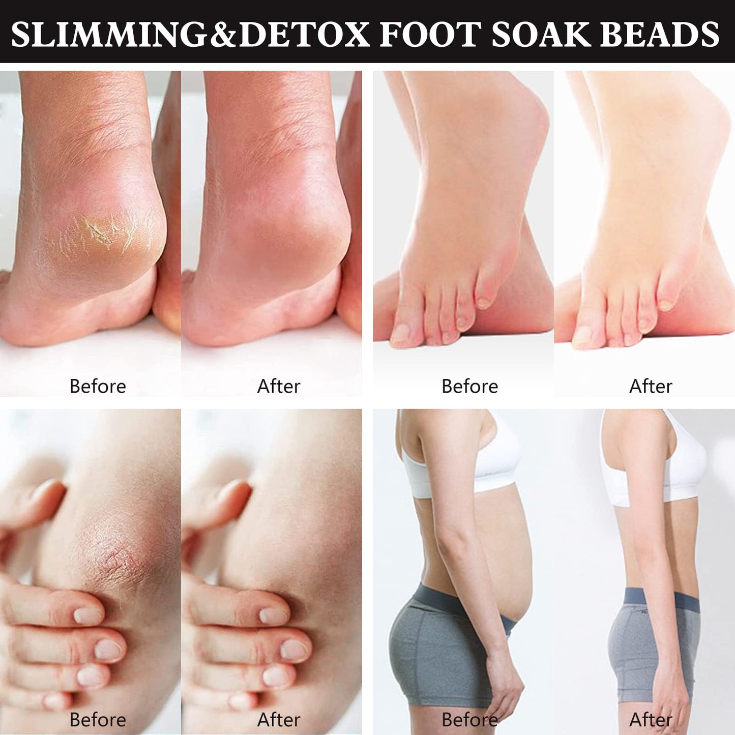 20PCS Herbal Body Detox Foot Soak Beads, Detox & Shaping Cleansing Foot Soak for Men and Women, Daily Rebody Body Detoxingherbs Foot Soak Beads for a Relaxing and Soothing Experience (2 Pack /20 PCS)