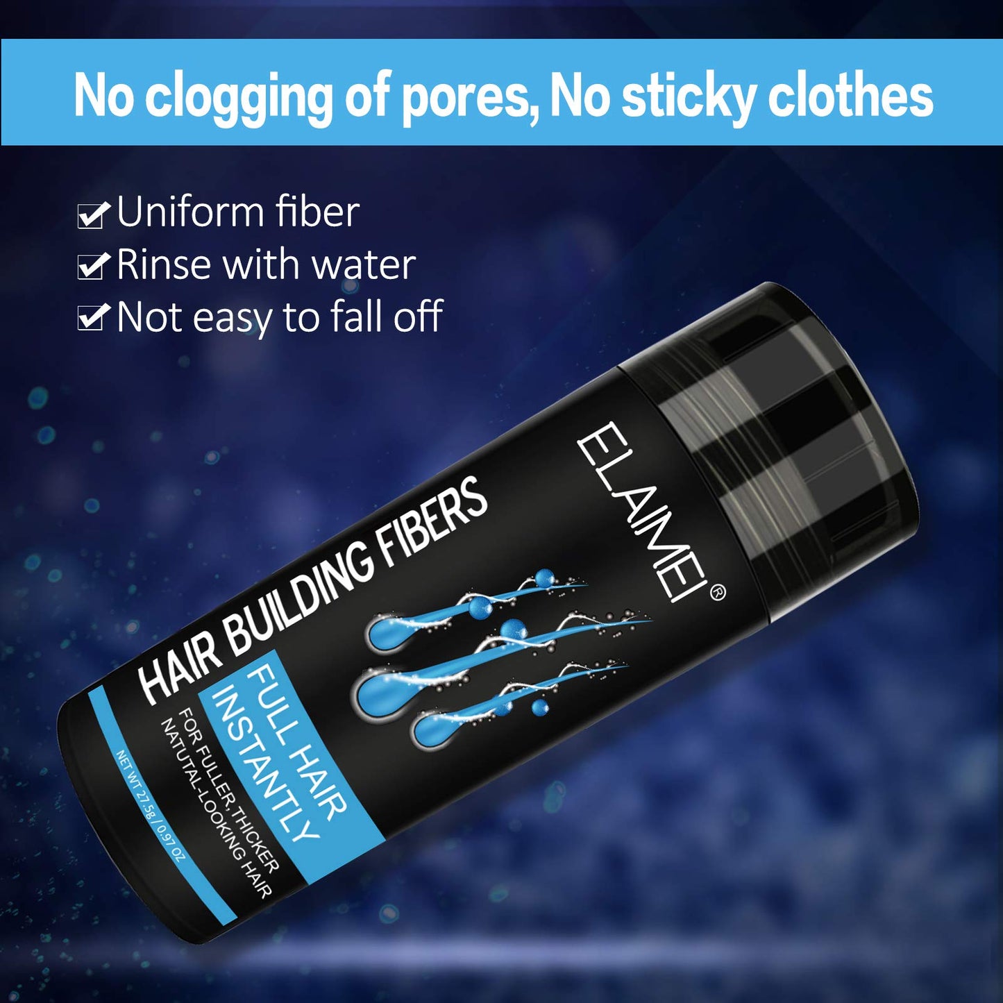 Hairline powder Hair fiber natural hair fiber Apply to men women Get thick hair Conceals Hair Loss (Dark Brown)