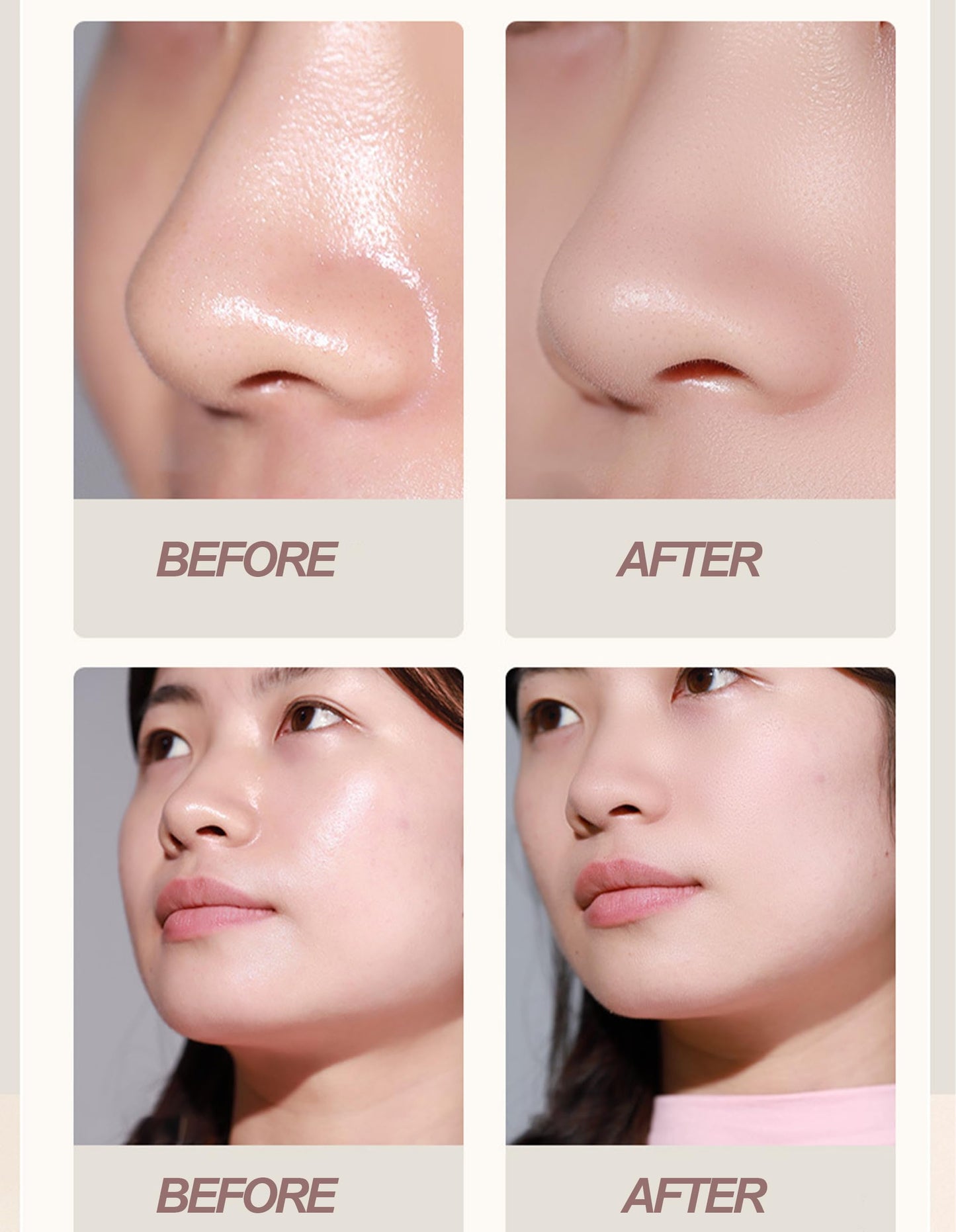 100 Sheets Bamboo Charcoal Oil Blotting Paper & 100 Sheets Green Oil Blotting Paper, Mirror&Puff, Absorbs Excess Face Oil, Controls Shine, Gentle for Makeup Use.