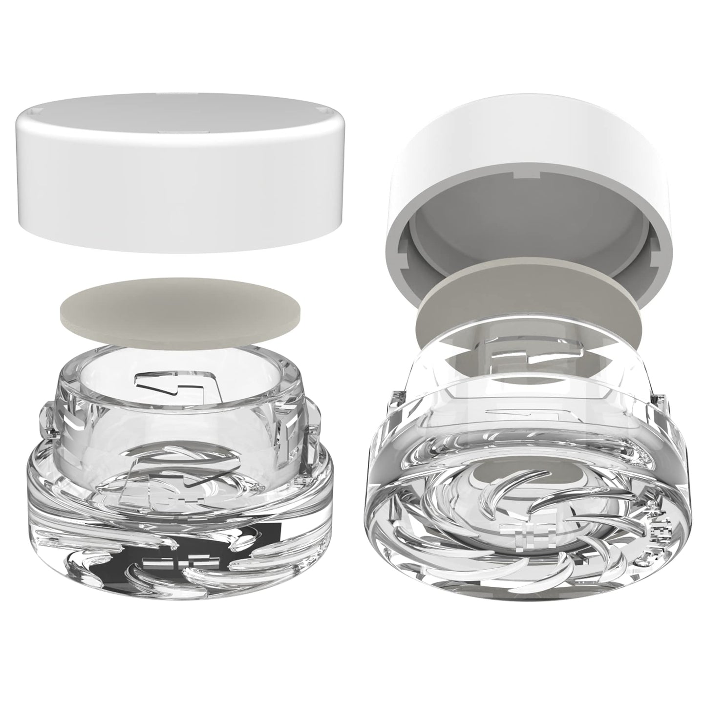 5ml Supercell Clear Glass Thick Child Resistant Containers – Concentrate Storage Jars for Oil, Lip Balm, Wax, Cosmetics – Premium PE Cap Seal White Lid (100)