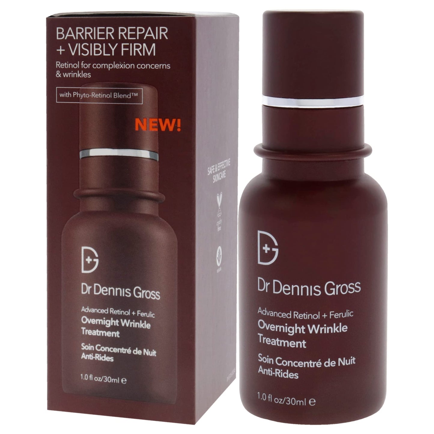 Dr Dennis Gross Ferulic Plus Retinol Wrinkle Recovery Overnight Serum Unisex Serum 1 oz