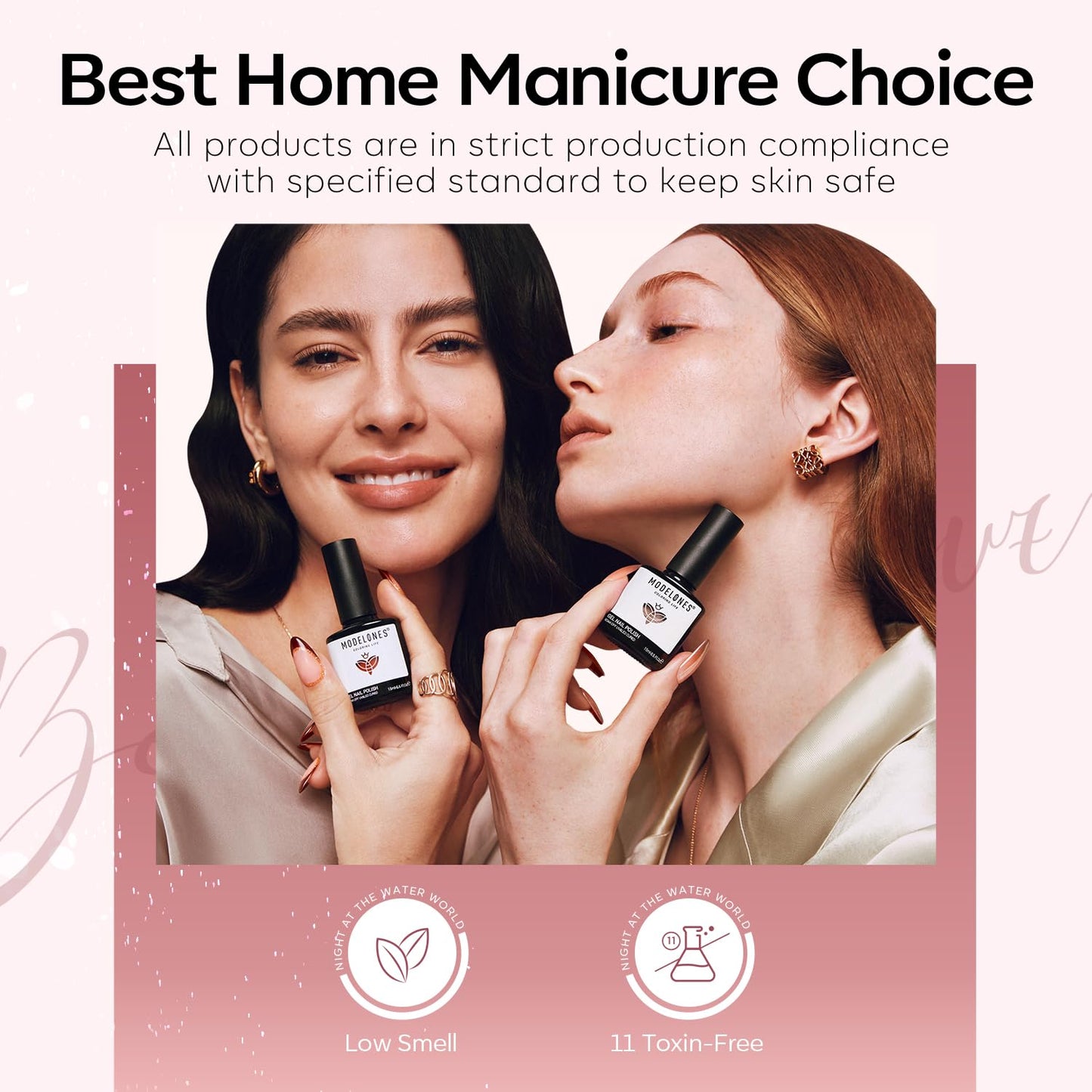 modelones Gel Nail Polish Set 2 Pcs 15 ML French Tip Red White Jelly Gel Polish Glitter Shimmer Pearl Pink Soak Off UV French Tip Gel Polish For Nail Art DIY Manicure At Home For Women Girl