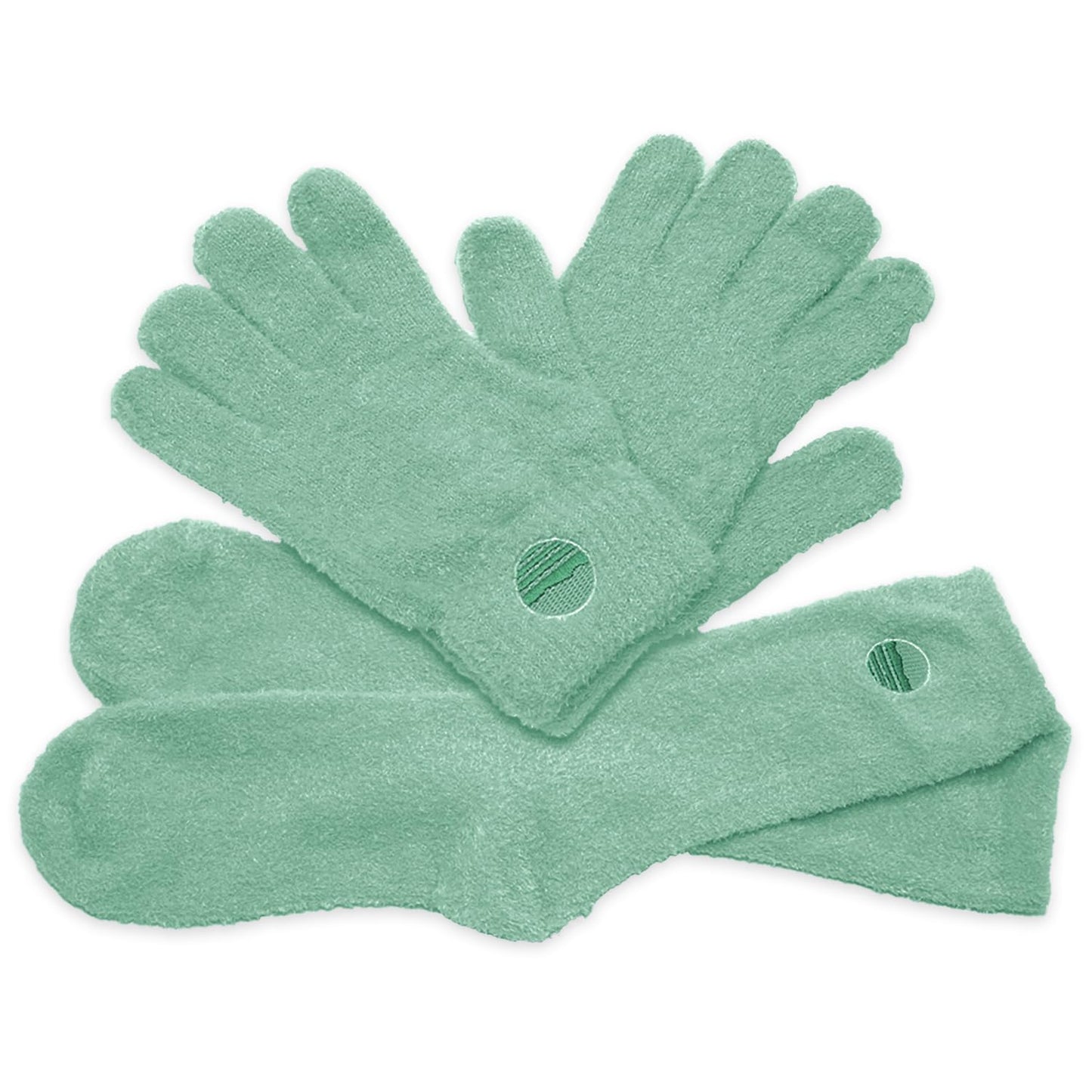 Purple Canyon Moisturizing Socks and Gloves Set | Teal Fuzzy Socks and Gloves with Aloe and Vitamin E for Women | Women's Gifts for Self-Care