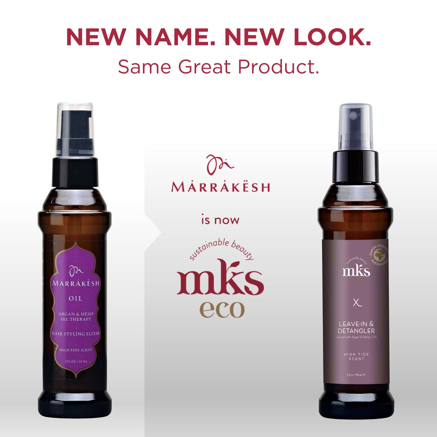 Earthly Body MKS eco X, High Tide Scent - 4 fl oz - Leave-In Treatment & Detangler - Moroccan Argan Oil, Hemp Seed Oil - Vegan & Cruelty Free