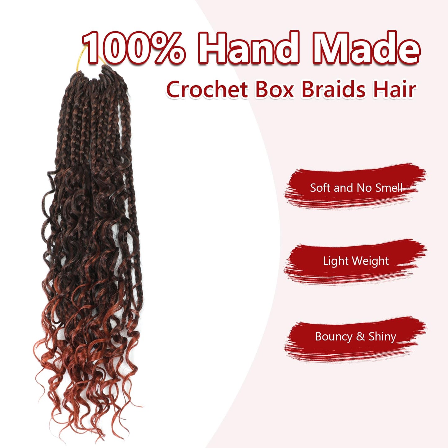 8 Packs Crochet Box Braids-18 Inch Boho Box Braids Crochet Braids Hair Bohomian Box Braid Crochet Hair Synthetic Braiding Hair Goddess Box Braids Crochet Hair for Black Women(1B/350#)…