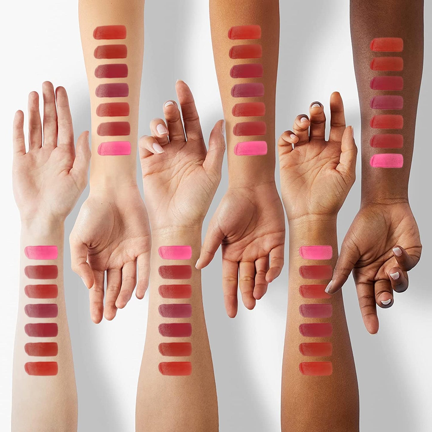 7 Colors Lip Tint Stain Set, Watery Lip Stain Mini Liquid Matte Lipstick, Multi-use Lip Cheek Tint, Moisturizing Plump Lip Gloss, Lightweight Non-Sticky, Long Lasting, Vivid Lip Makeup (7 Colors)