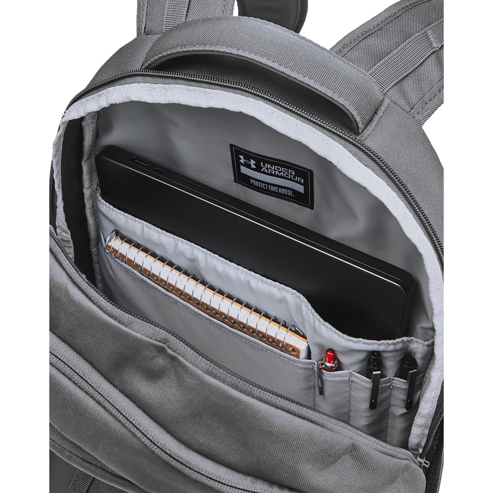 Under Armour Unisex-Adult Hustle 6.0 Backpack, (025) Castlerock / / Steel, One Size Fits Most