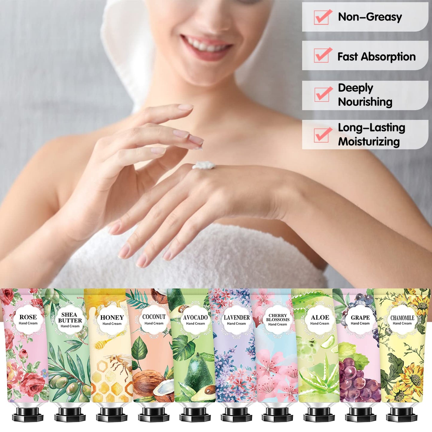 74 Pack Hand Cream Gift Set For Women and Girls,Easter Basket Stuffers,Mothers Day Gifts,Teacher Appreciation Gifts,Natural Plant Hand Lotion For Dry Cracked Hands,Scented Mini Hand Lotion Travel Size