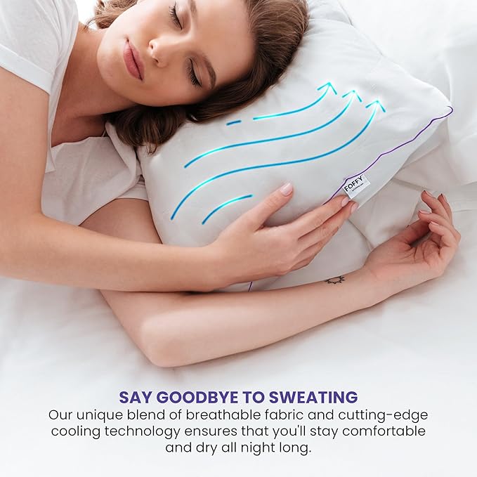 Adjustable Soft Bed Pillow for Back, Stomach, and Side Sleepers, Supportive, Cotton, Viscose, Breathable and Oeko-Tex Certified (Queen)