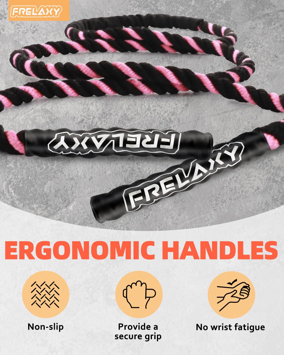 Frelaxy Jump Rope 1LB, Weighted Jump Rope for beginners, Heavy Jump Ropes for Fitness, Total Body Workouts, Weight Loss, Strength Training, Compact Skipping Rope for Home Gym Workout Equipment (Pink)
