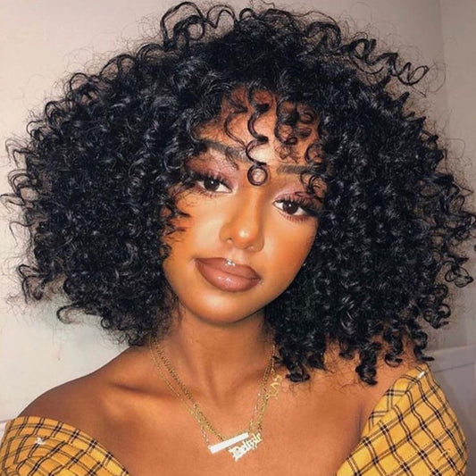7 Packs GoGo Curl Crochet Hair 6 Inch Short Curly Crochet Hair for Women Water Wave Beach Curl Deep Twist Crochet Braids Synthetic Braiding Hair Extensions (6 Inch, 1B)