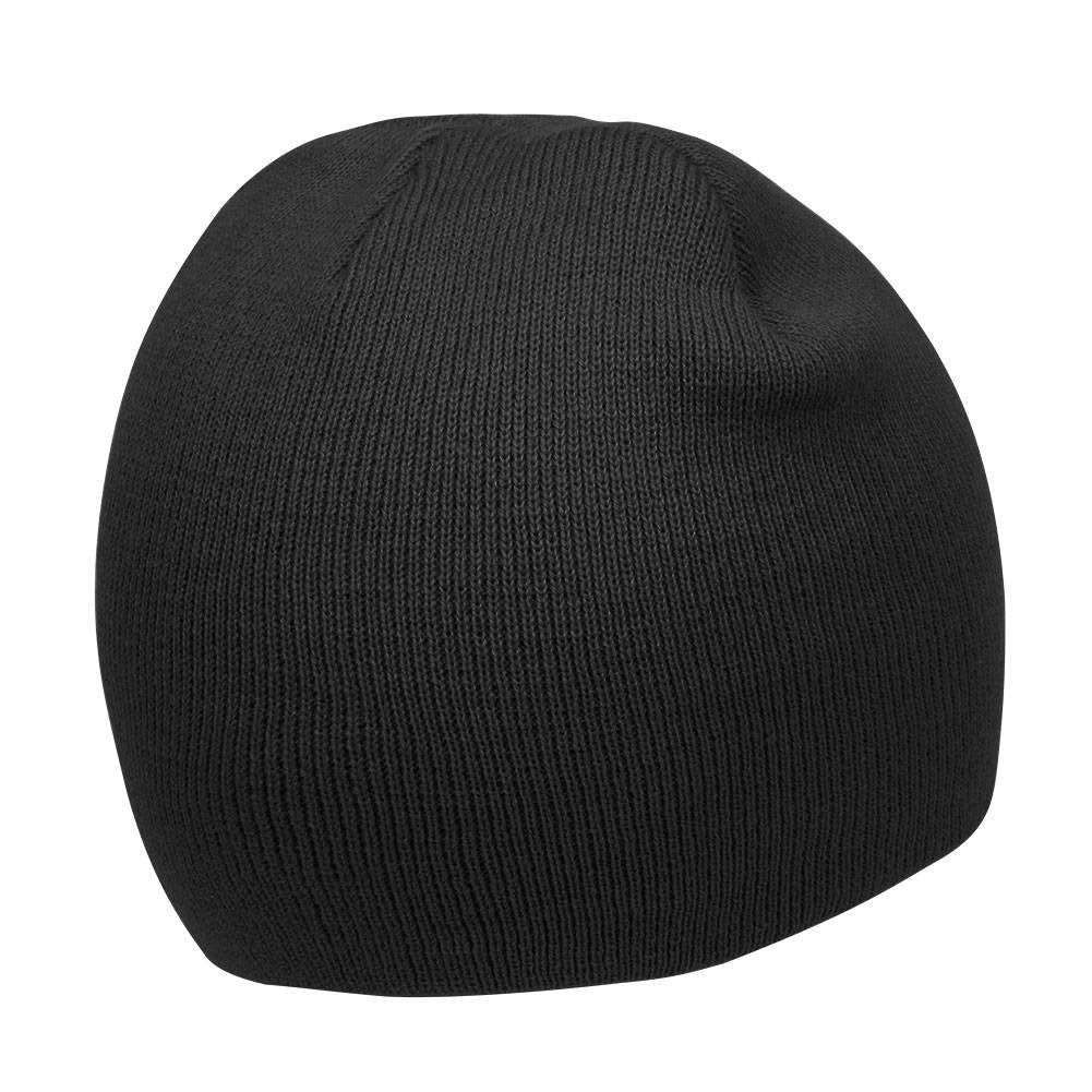 TOP HEADWEAR Cuffless Beanie for Men Women, Unisex Short Beanies Skull Cap, Black