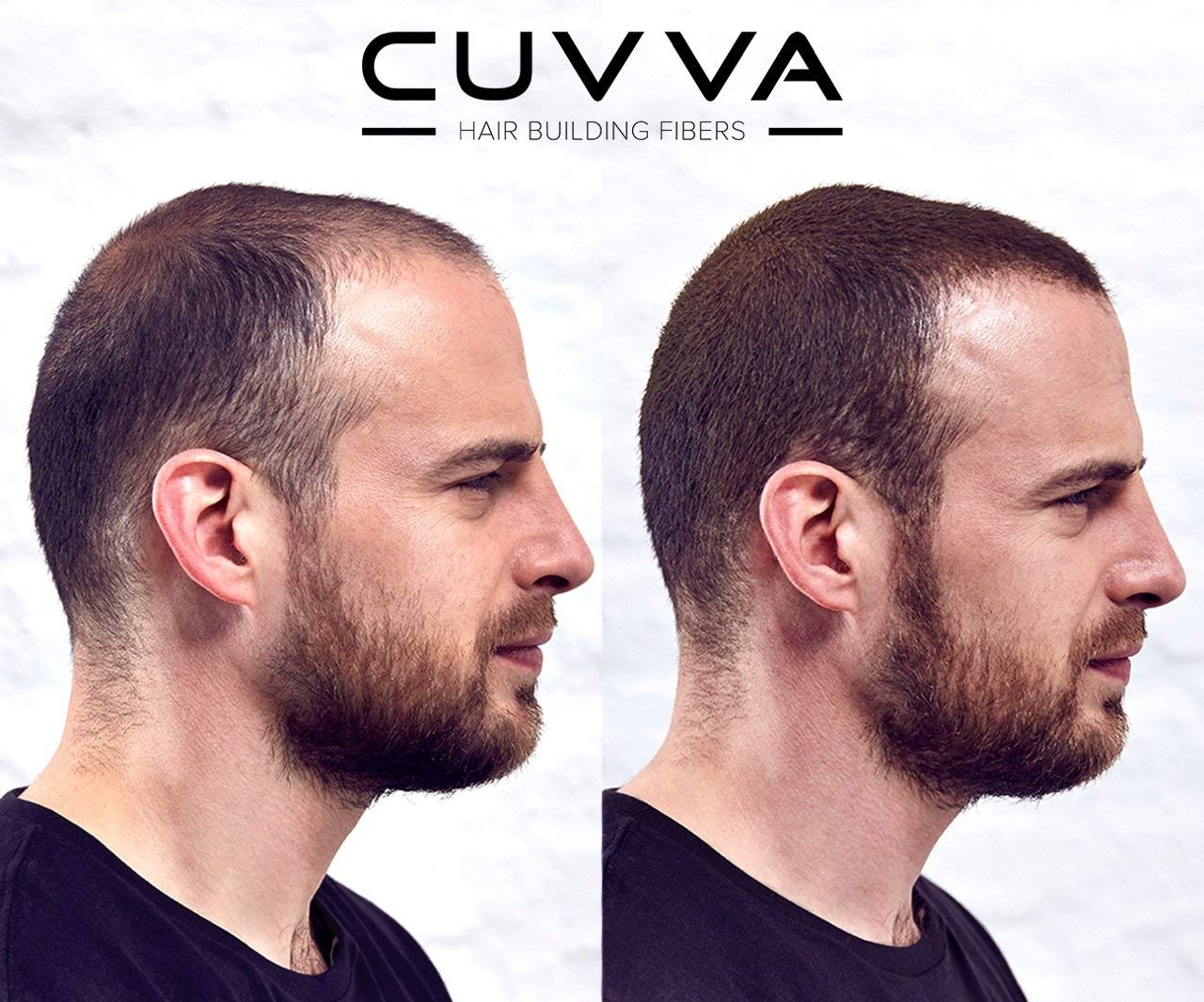 CUVVA Hair Building Fibers (30g) - Instantly Fill in Fine and Thinning Hair to Create a Thicker, Fuller Look - 10 Different Shades for Men & Women - Medium Brown