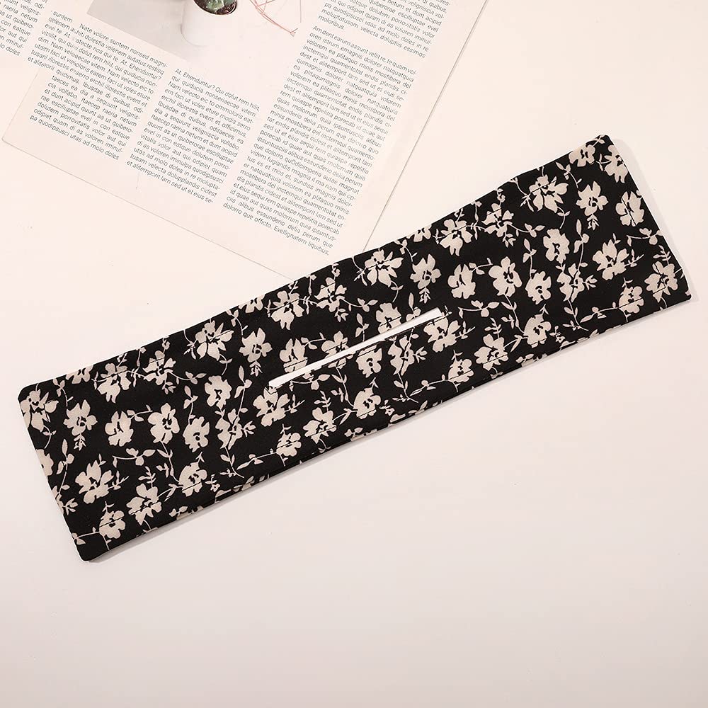 6Pcs French Twist Magic Donut Bun Maker and Hair Shaper - Reusable Hairstyle Cloth Clips for Women (Floral B)