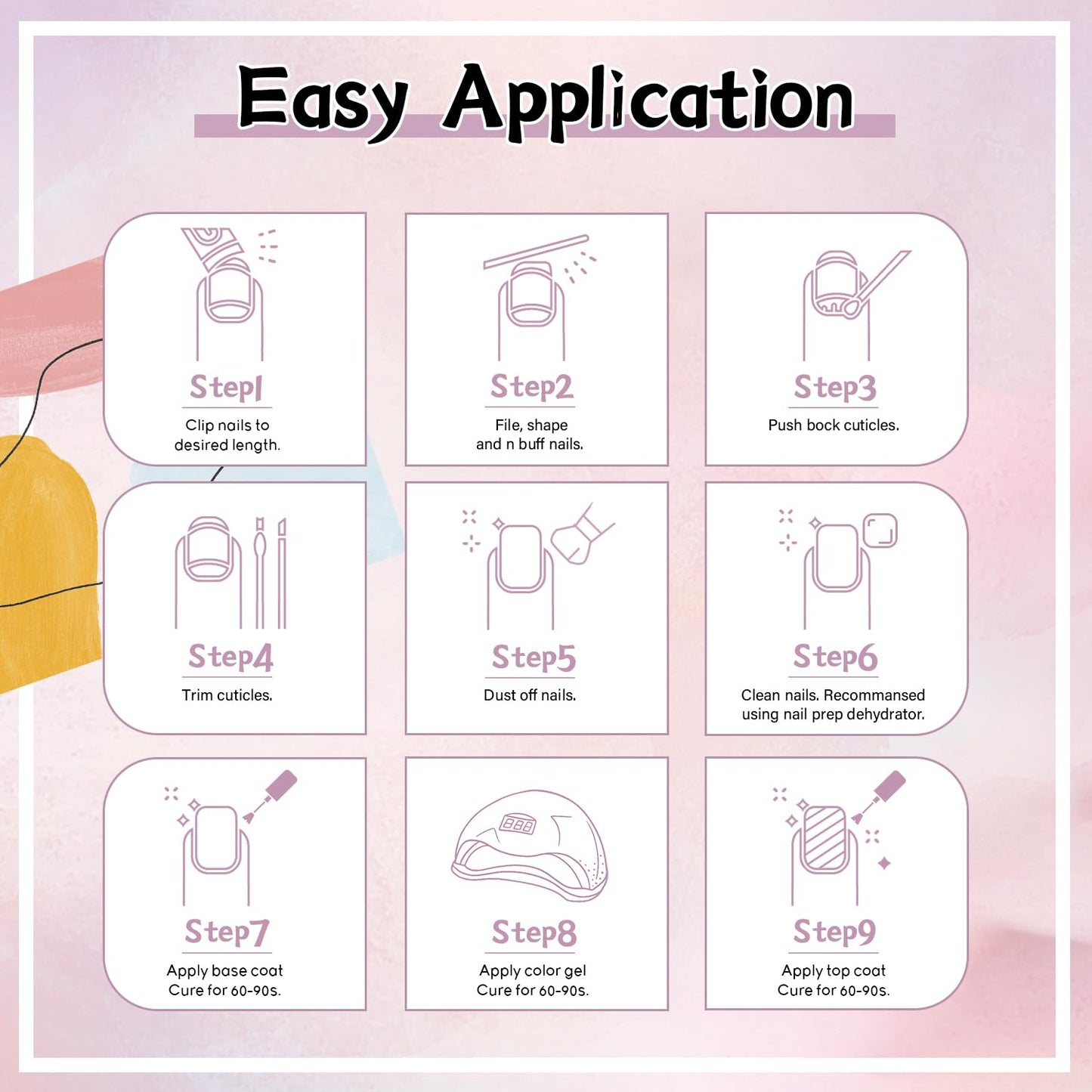 27 Colors Nail Polish Kit with U V Light, U V LED Nail Dryer Lamp Curing Gel Nail Polish Set Popular Gel Polish Set DIY at Home, Nail Manicure Tools