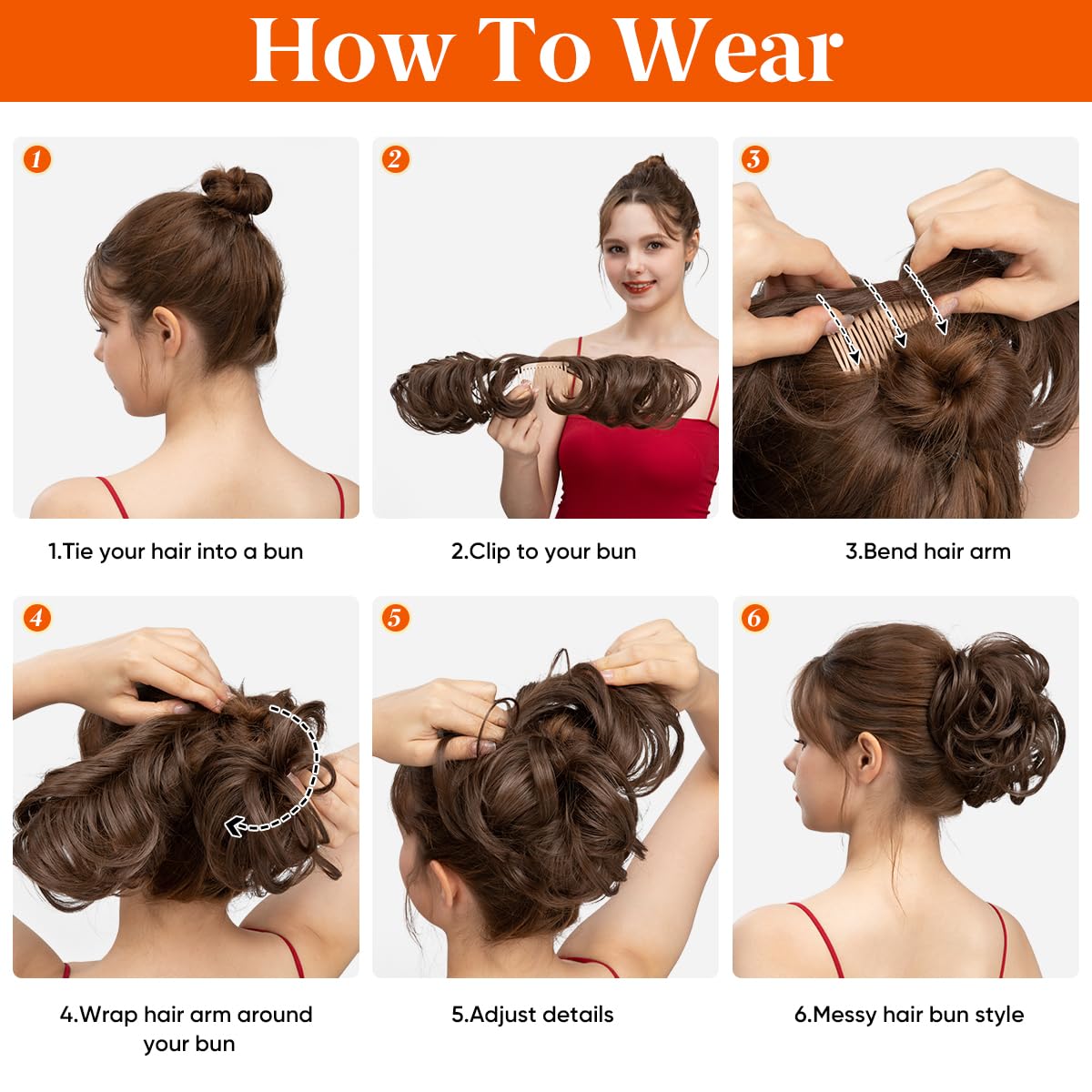 YOUNGWAYS Messy Bun Hair Piece Side Comb Clip in Hair Bun Hairpiece for Women Short Natural Straight Versatile Adjustable Styles Easy Hair pieces (Golden Blonde/Beach Blonde-C)