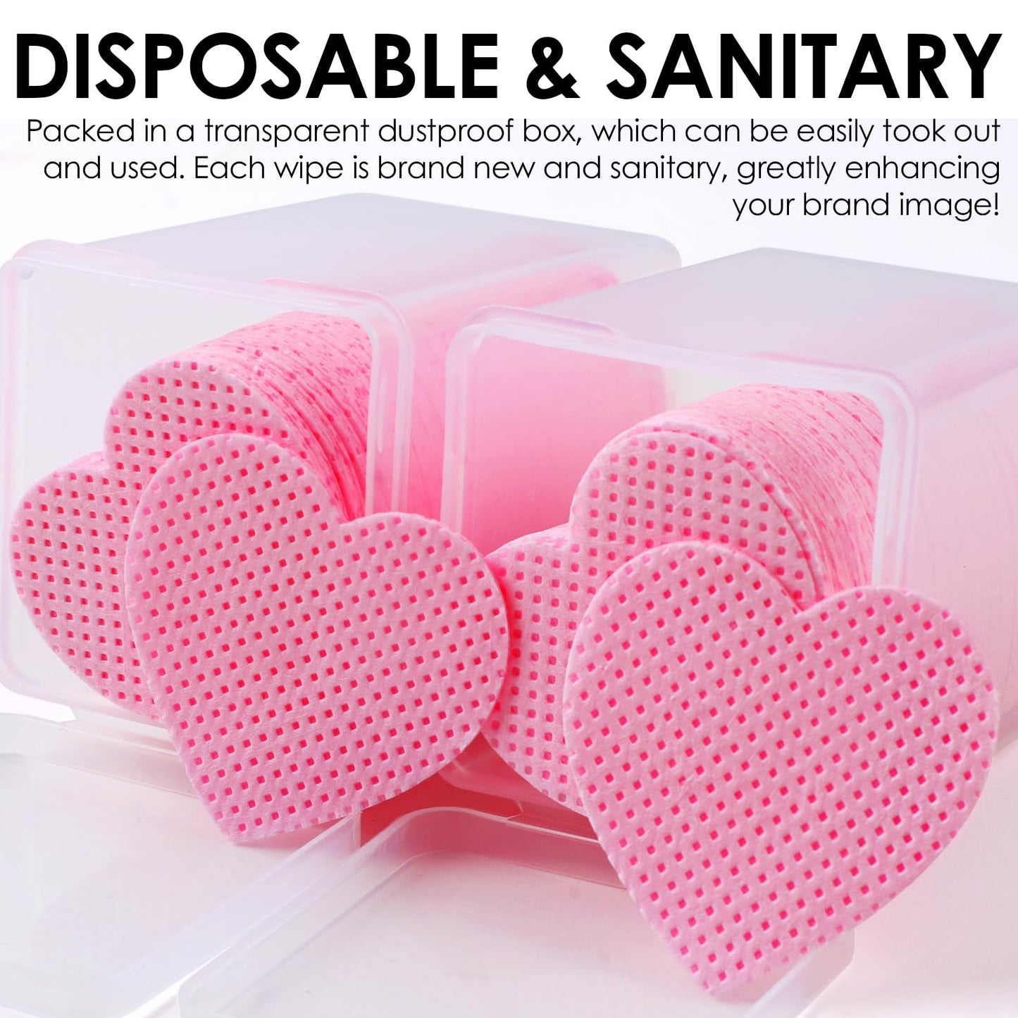 400PCS Lint Free Nail Wipes,1 Pull-Down Pump Dispenser Bottle, Super Absorbent Soft Non-Woven Eyelash Glue Wipes,Lash Extensions Glue Cleaning Wipes Nail Salon Supplies (Pink)