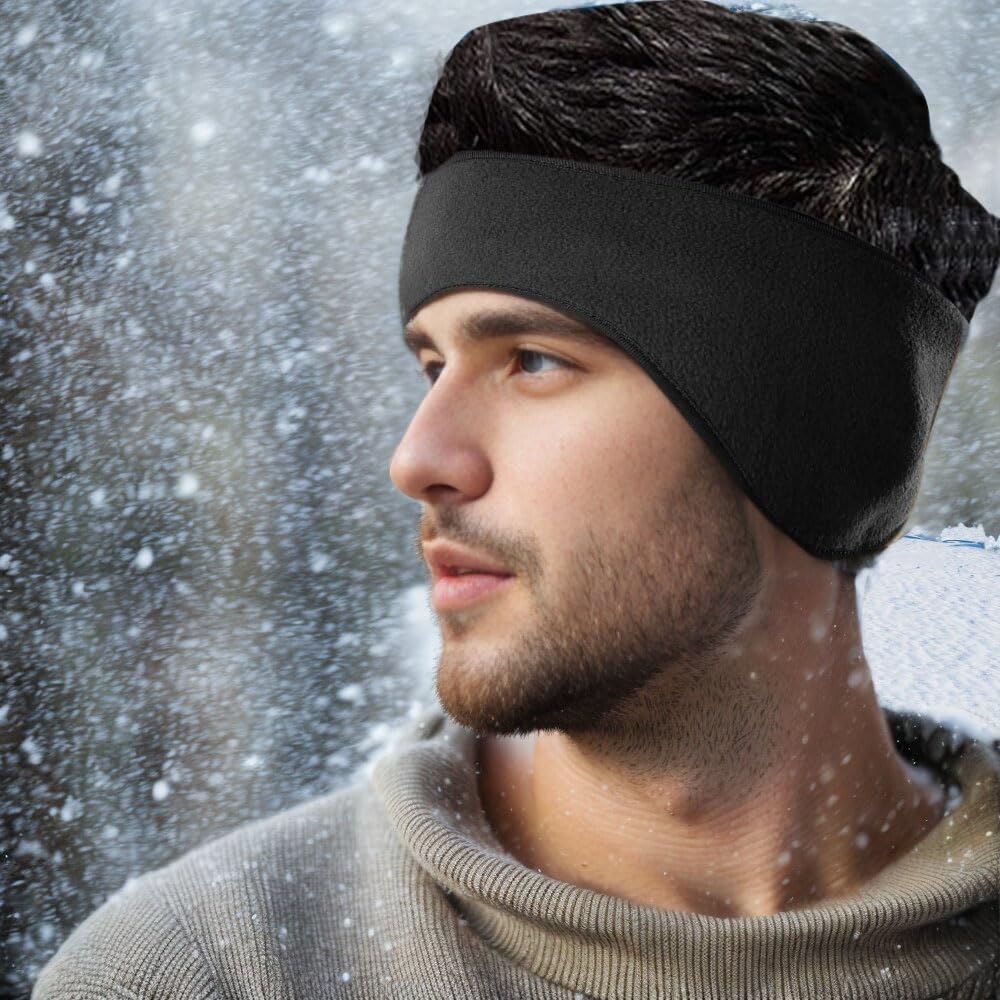 Abudder Beanie Hat Gloves Scarf Set for Men Women,Fleece Beanie Hat,Fleece Scarf,Warmer Gloves and Ear Warmer Headband for Men Women