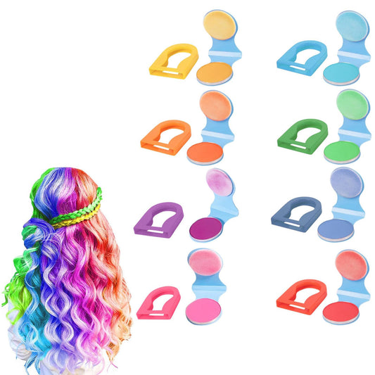 8 Colors Temporary Hair Color,Temporary Bright Washable Hair Color,Washable Hair Color Makeup For Sport Events Halloween Christmas Birthday Cosplay Festivals Hair DIY Party (8PCS, Large)