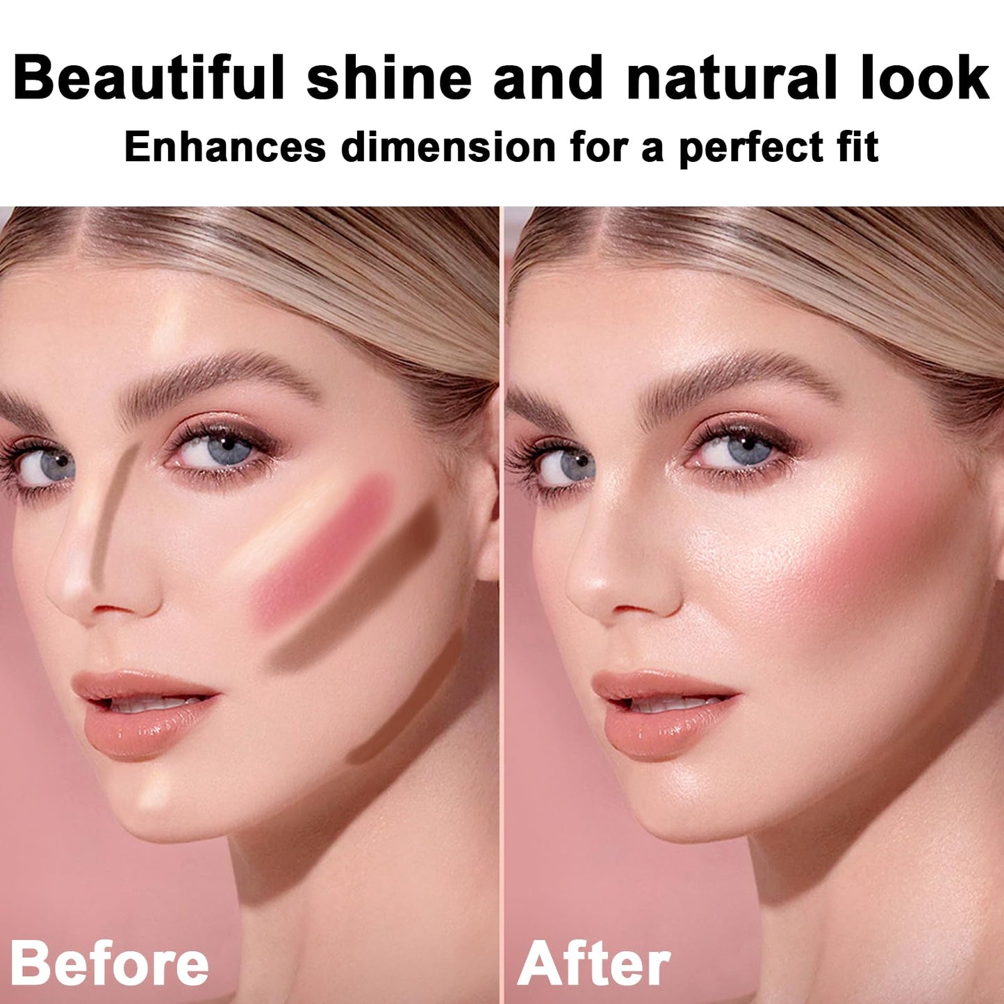 3Pcs Cream Contour Stick Makeup Kit, Shades with Highlighter, Blush and Bronzer Contour Stick for Sculpt the Cheeks, Long Lasting, Waterproof, Matte & Dewy Finish LIGHT FAIR(8+10+12)
