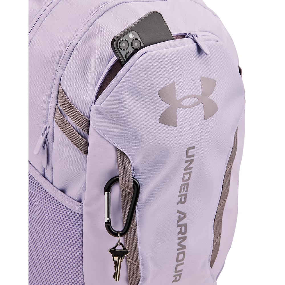 Under Armour Unisex-Adult Hustle 6.0 Backpack, (535) Salt Purple/Salt Purple/Tetra Gray, One Size Fits Most