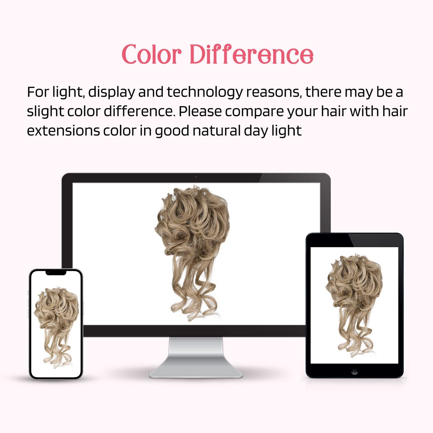 HOOJIH 2PCS Messy Bun Hair Piece, Tousled Updo with Tendrils Hair Bun Extensions Wavy Curly Hair Wrap Ponytail Hairpieces Hair Scrunchies for Women HB010 Dasiy - Ash Brown