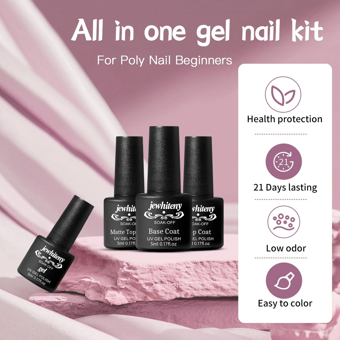 27 Colors Nail Polish Kit with U V Light, U V LED Nail Dryer Lamp Curing Gel Nail Polish Set Popular Gel Polish Set DIY at Home, Nail Manicure Tools