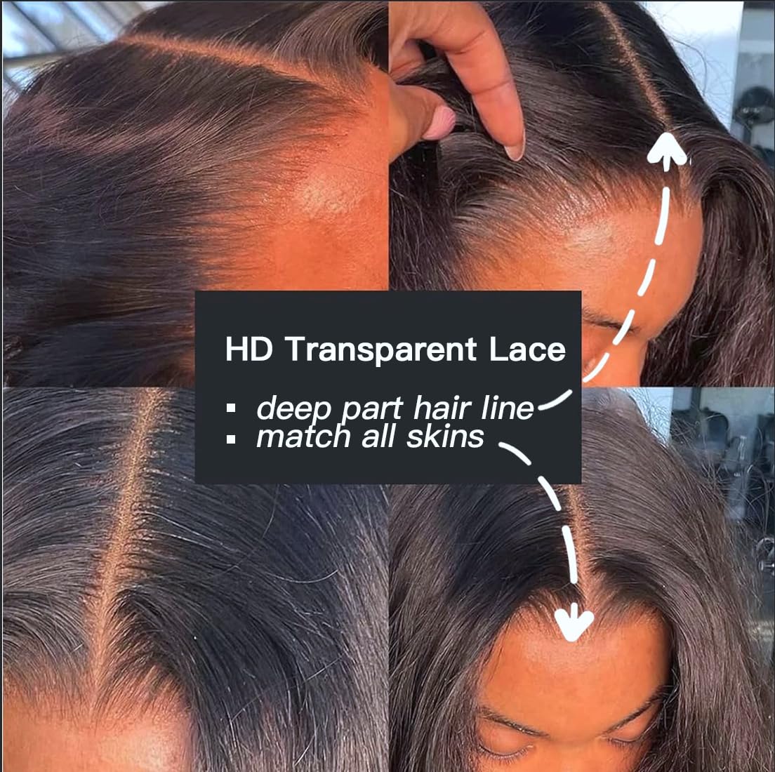 13x6 Lace Frontal Human Hair Closure Body Wave HD Transparent Frontal Closure 13x6 Ear to Ear Frontal Closure With Baby Hair Free Part 100% Virgin Human Hair Frontal Natural Hairline 18inch