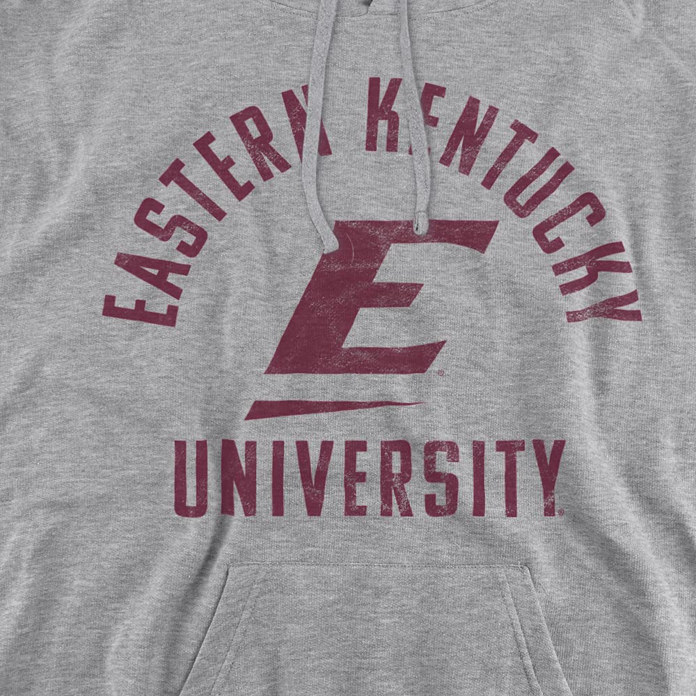 Eastern Kentucky University Official EKU Colonels Logo Unisex Adult Pull-Over Hoodie,Athletic Heather, X-Large